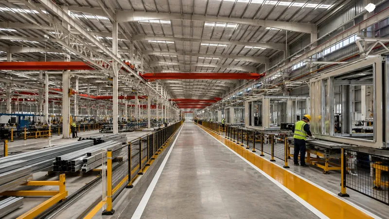 Inside a modular production hall